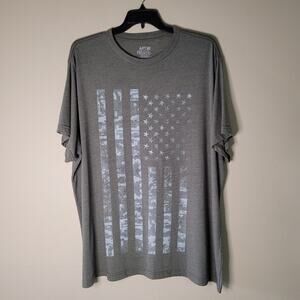 APT.9 Women's Plus Size Gray American Flag Graphic T-Shirt 3X
